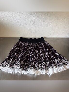 Y2K Coquette Floral Eyelet Layered Mini Skirt 💕